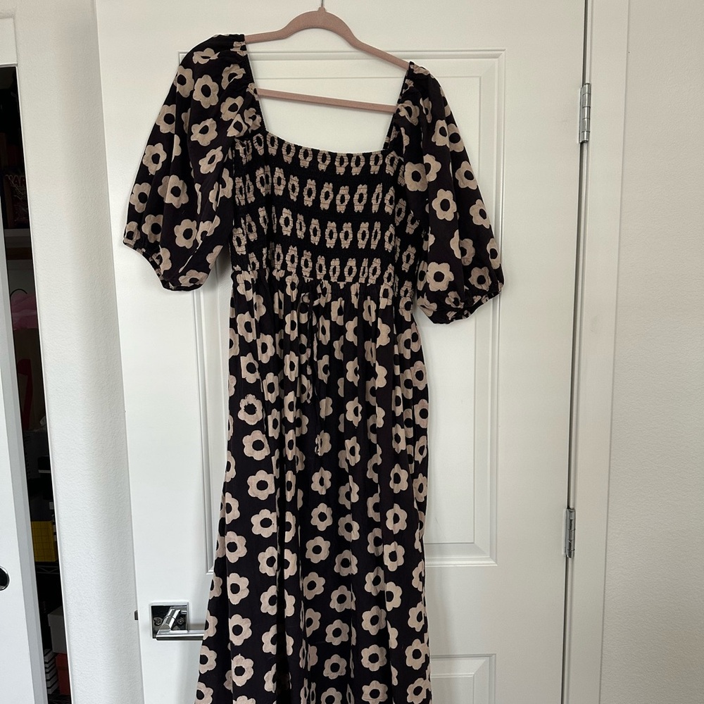 Christy Dawn Katrina dress, noir daisy print